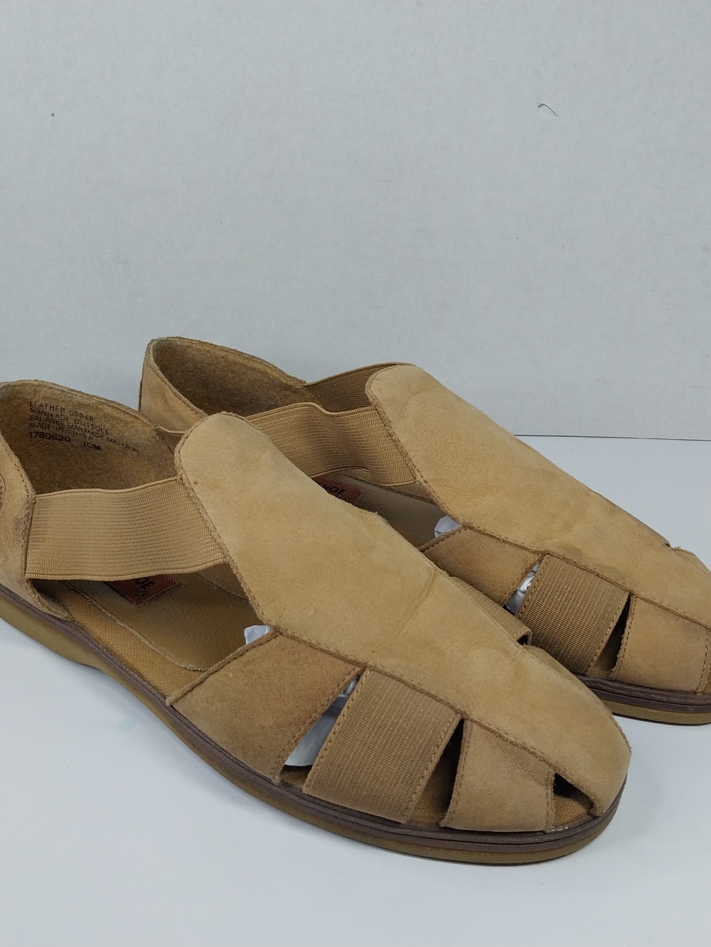 Earth Shoe Women's Tan Boho Suede Leather Horizon Slip On Sandal Shoe Size 10 M
